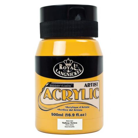 Farba akrylowa R&L 500ml, Żółta ciemna - Yellow Ochre